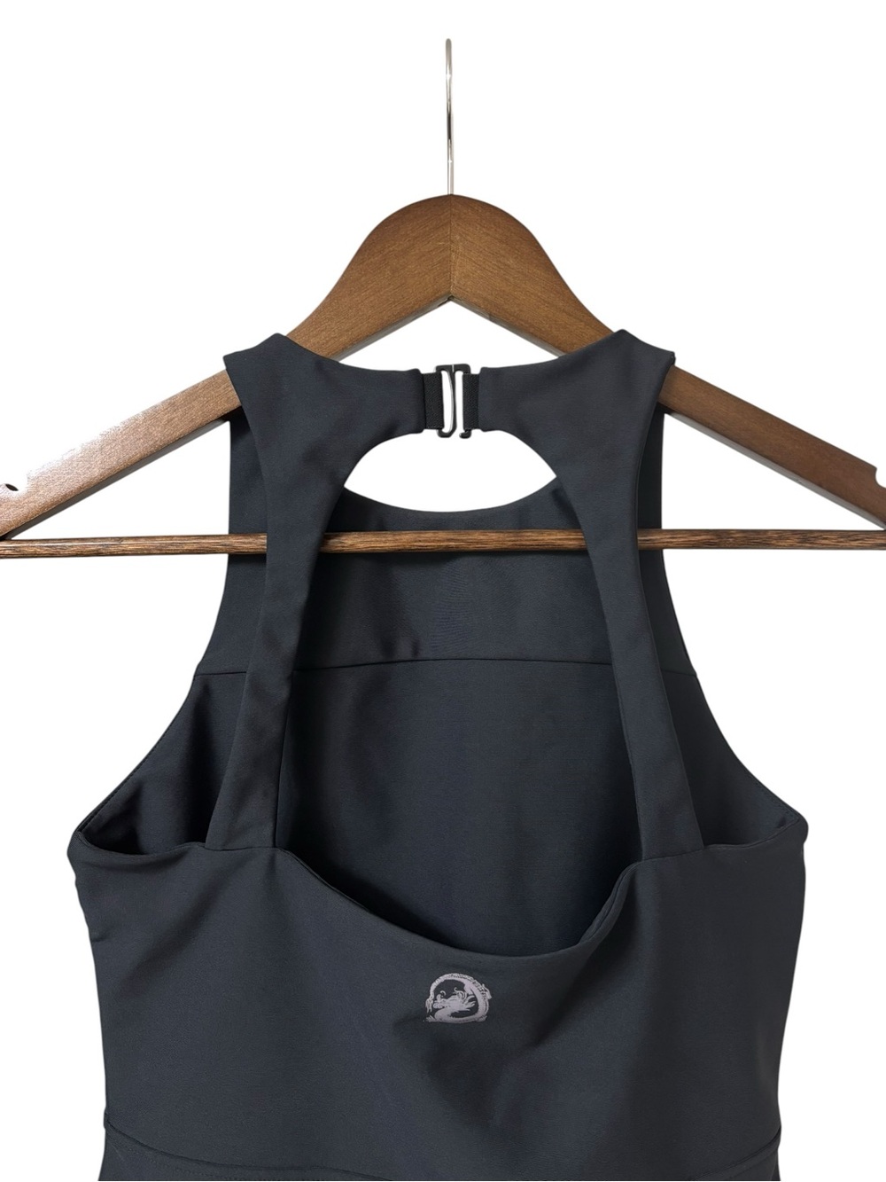 Natori Josie black Solstice Meet & Greet halter shelf bra active tank top size S - Picture 8 of 11